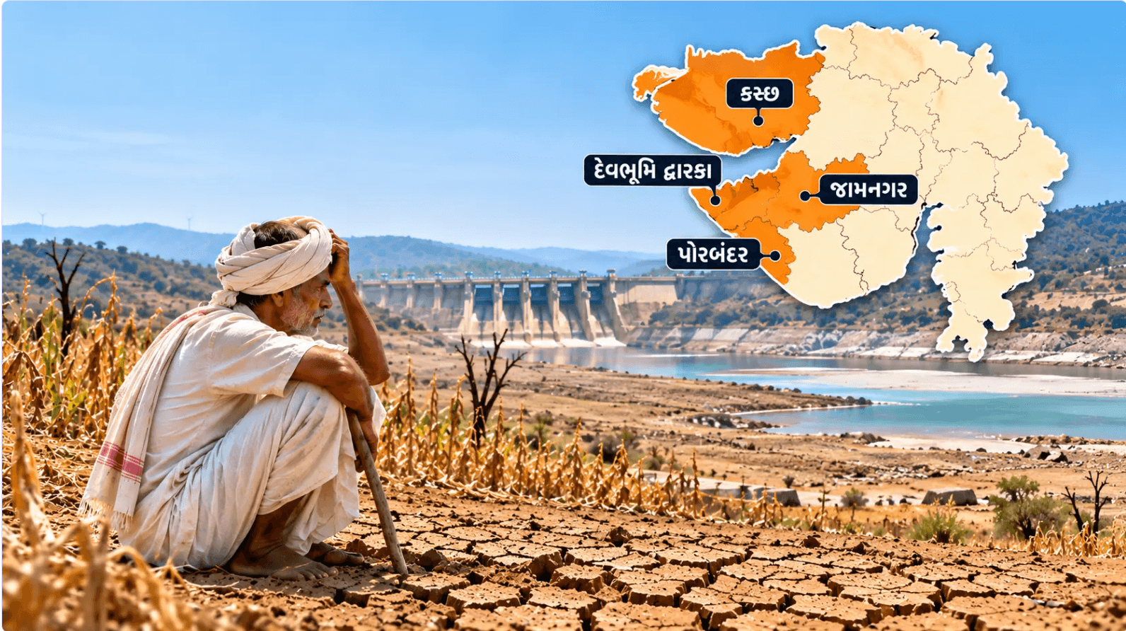 ગુજરાતના 4 જિલ્લા દુષ્કાળગ્રસ્ત જાહેર, ખેડૂતોને ₹17,000 સુધી સહાય; પશુઓ માટે પણ રાહત
